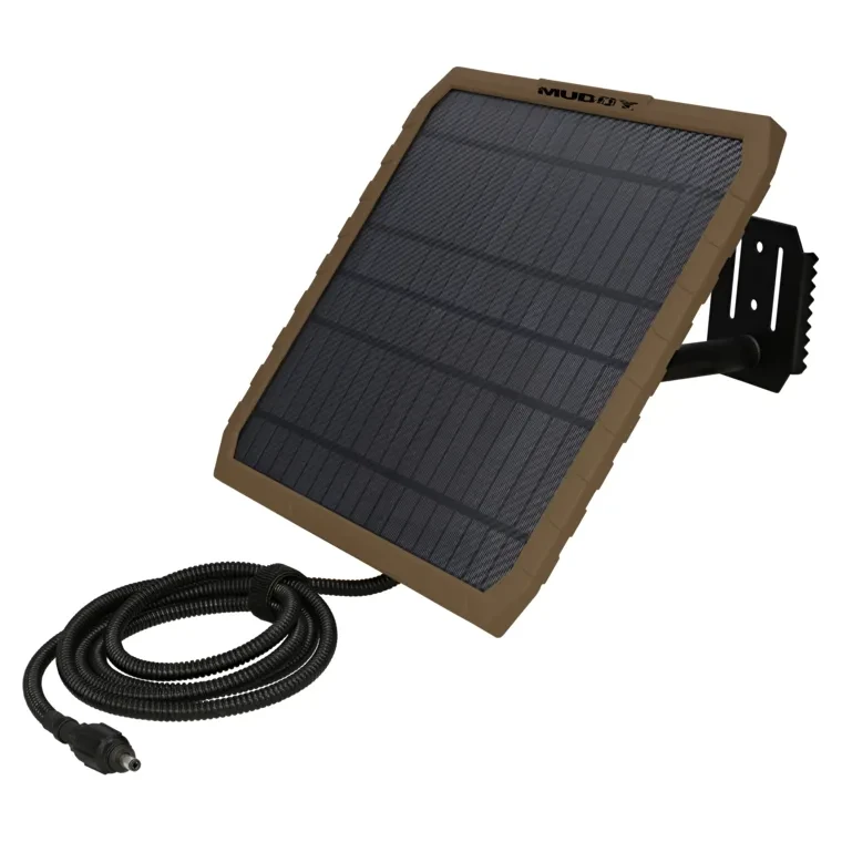 Muddy 10" Solar Panel & Rechargeable 3000mAh Lithium-Ion Battery Pack w/ 6ft Insulated Cable, USB Charging Port & Cable MUD-SOLP3X10