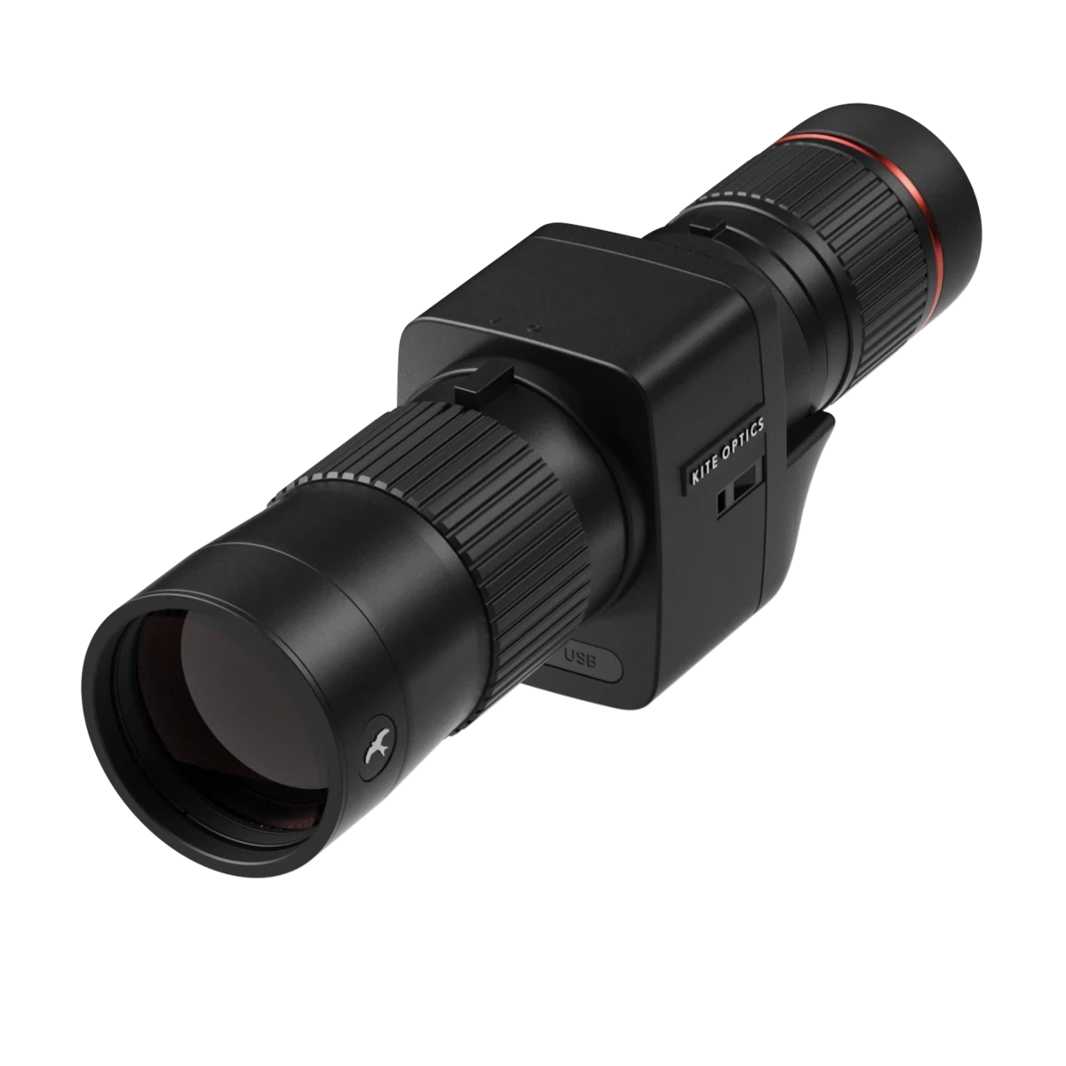 Kite Optics APC 60 Extra-low Dispersion (ED) 17-35x60 Li-ion Battery Stabilzed Black Spotting Scope K280307 - Kite Optics
