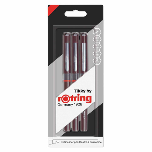 Rotring Tikky Fineliner Pen 3 Set