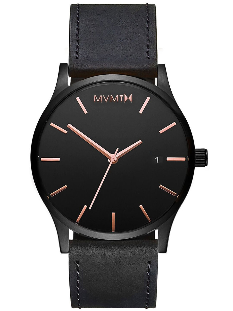 MVMT MM01-BBRGL Classic Black Rose Leather 45mm 3ATM - owlica