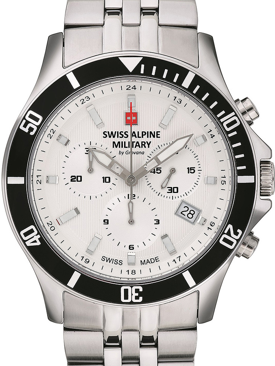 Swiss Alpine Military Mens Wristwatch 42 mm Strap Stainless Steel 7022.9145