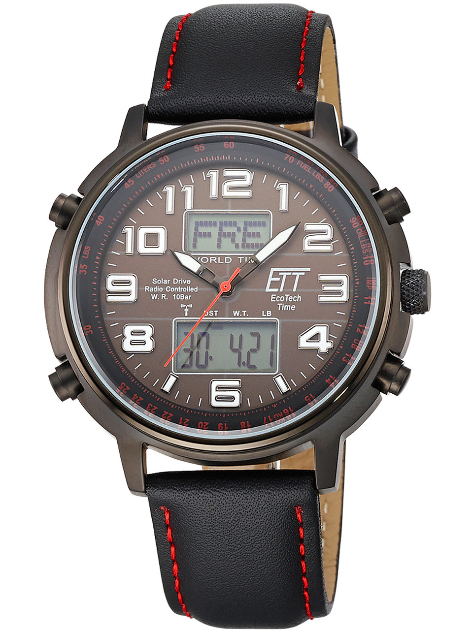 ETT EGS-11452-22L Solar 48mm contr- Watches Genuine | - 10ATM II owlica radio Hunter Drive