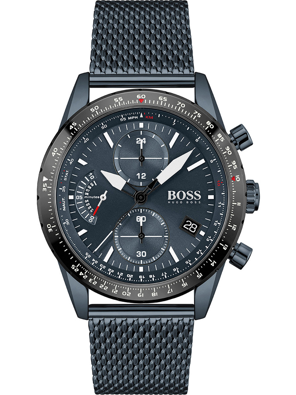 owlica Edition - 44mm chrono Watches Genuine Hugo | Boss Pilot 5ATM 1513887