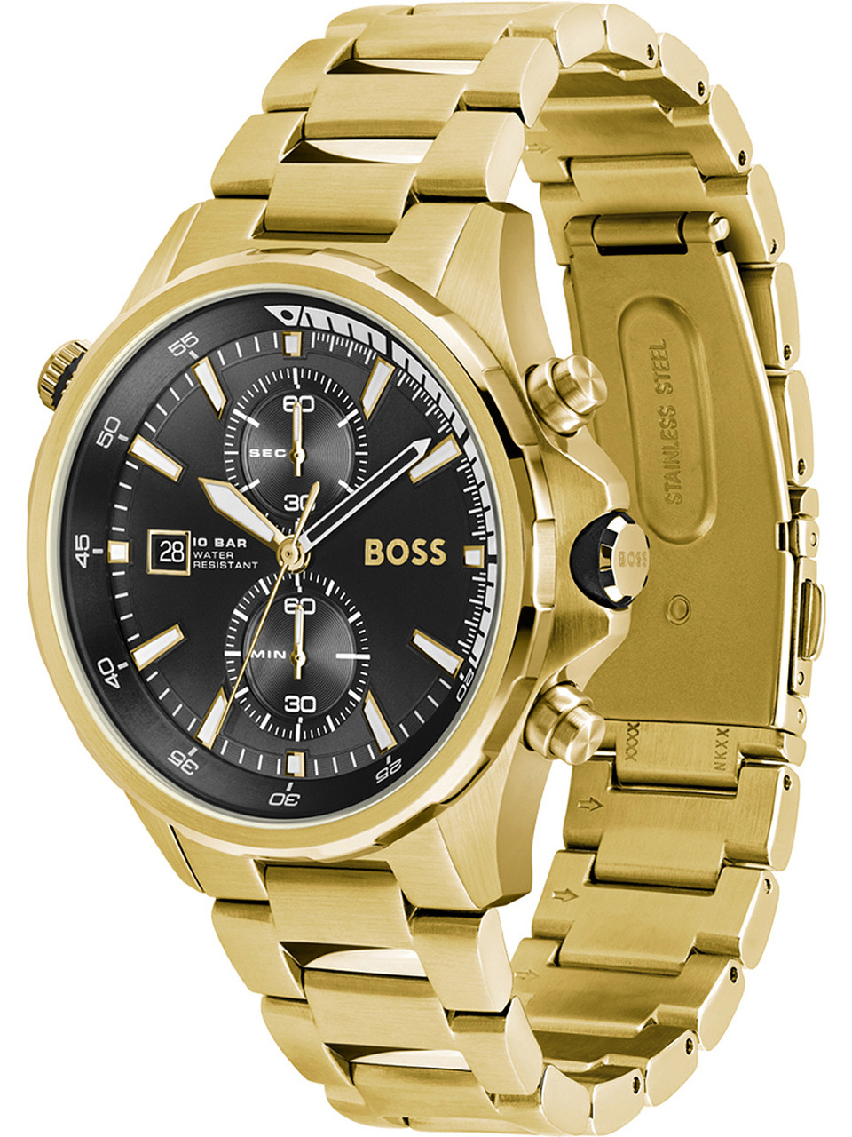 BOSS 1513932 46mm - owlica Genuine | Chronograph 5ATM Globetrotter Watches