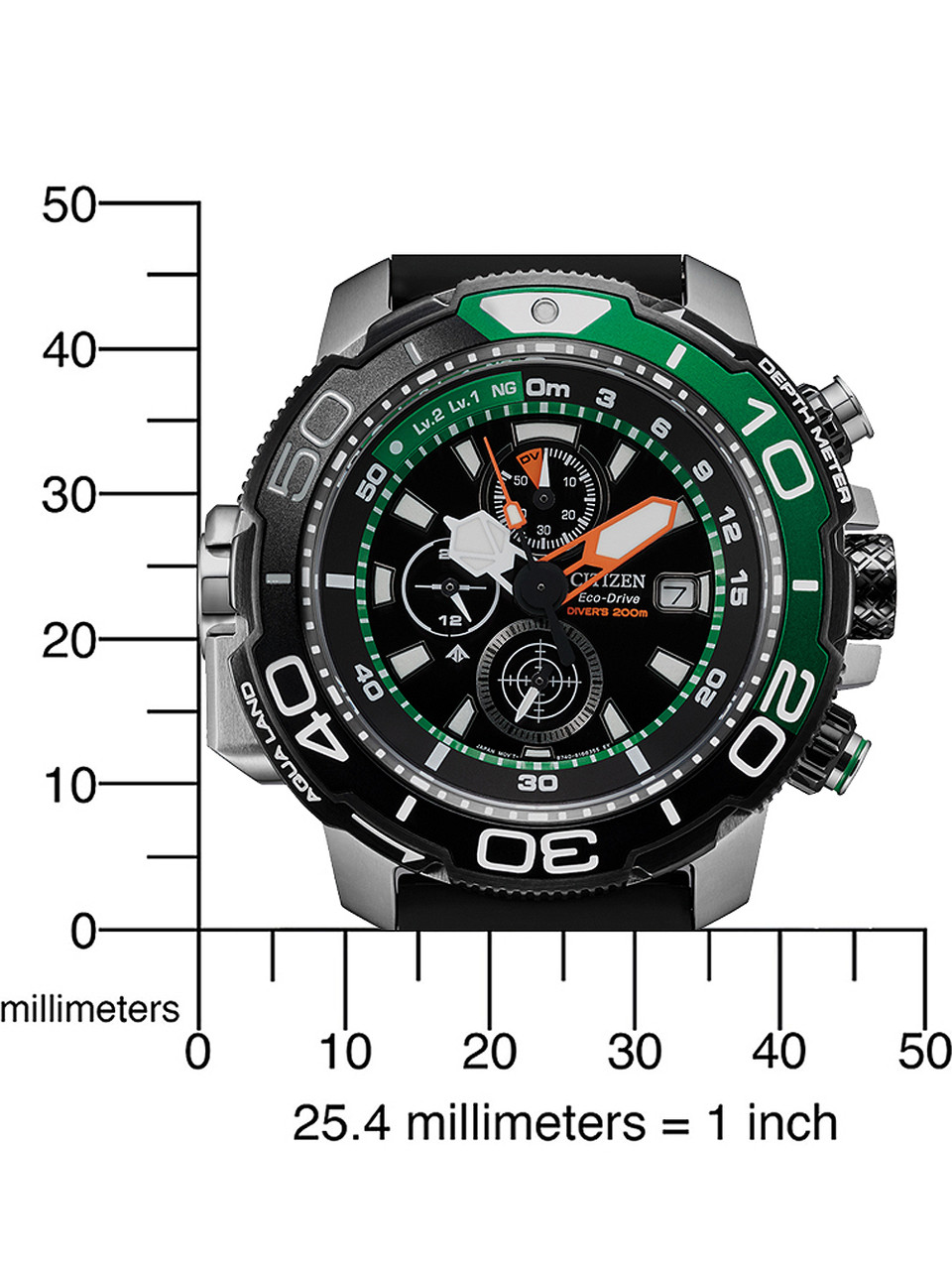 47mm Watches | - Genuine Citizen Diver owlica Eco-Drive BJ2168-01E Promaster Marine