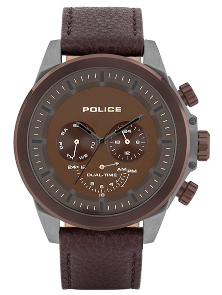 Police PL15970JSUBZ-12 Belmont Dual-Time 52mm 5ATM