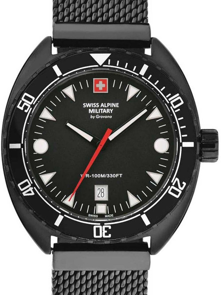 Swiss Alpine Military 7066-1177 turtle Men's 44mm 10ATM