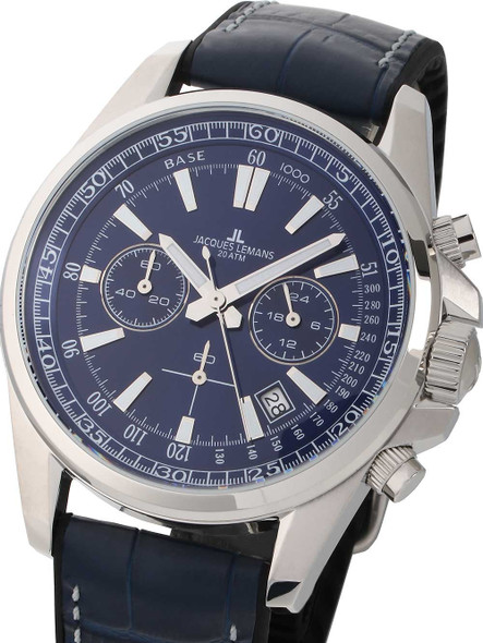 Jacques Lemans 1-2117J owlica | - Genuine Watches chronograph 44mm Liverpool 20ATM