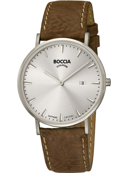 Boccia 3648-01 Men's watch titanium 39mm 3ATM