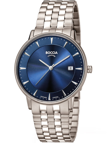 Boccia 3607-03 Men's watch titanium 39mm 5ATM