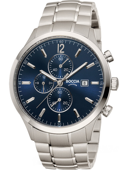 Boccia 3753-03 Men's watch chronograph titanium 42mm 5ATM