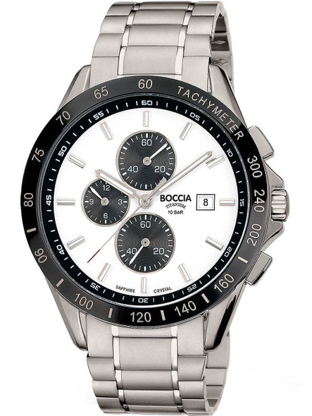 Boccia 3751-03 Men's watch chronograph titanium 43mm 10ATM