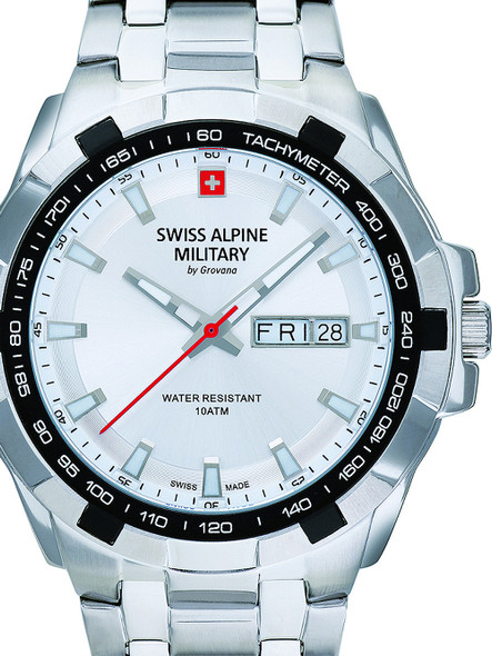 Swiss Alpine Military 7043.1135 Day-Date Mens Watch 42mm 10ATM