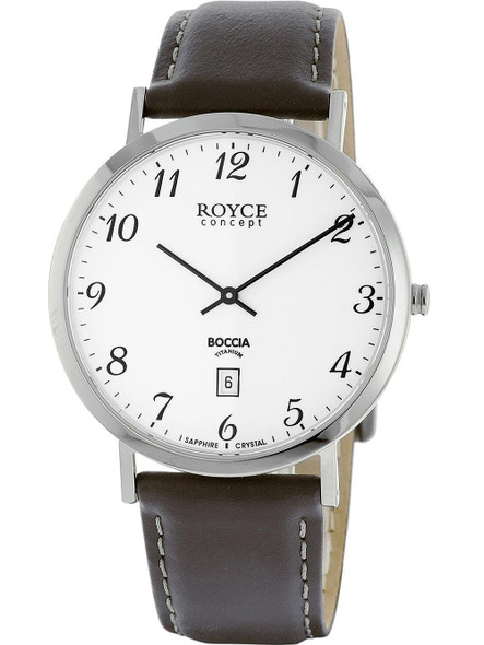 Boccia 3634-01 Royce Men's Watch Titanium 39mm 3ATM
