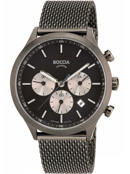 Boccia 3750-06 Men's Watch Chronograph Titanium 41mm 5ATM