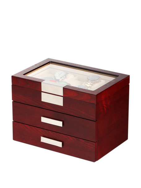 Rothenschild Watch Box RS-2350-30C for 30 Watches Cherry