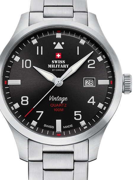 Swiss Military SM34078-01 Men's 43mm 10ATM