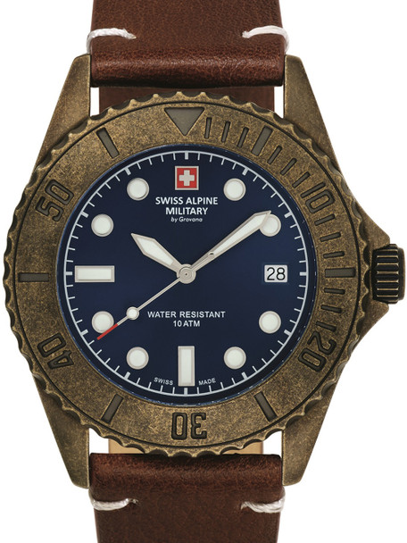 Swiss Alpine Military 7051-1585 diver vintage 41mm 10ATM