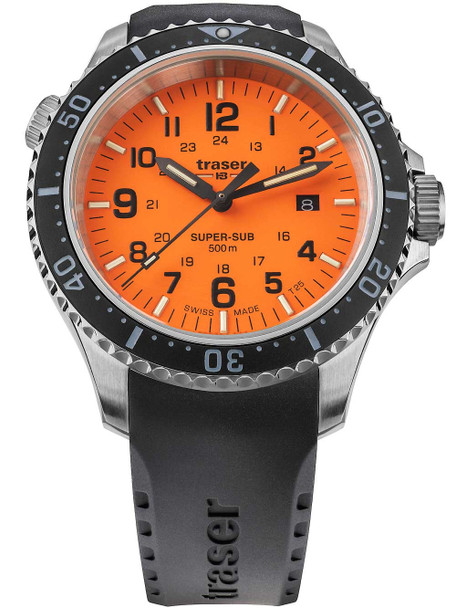 Traser H3 109380 P67 T25 SuperSub orange 46 mm diver 50ATM