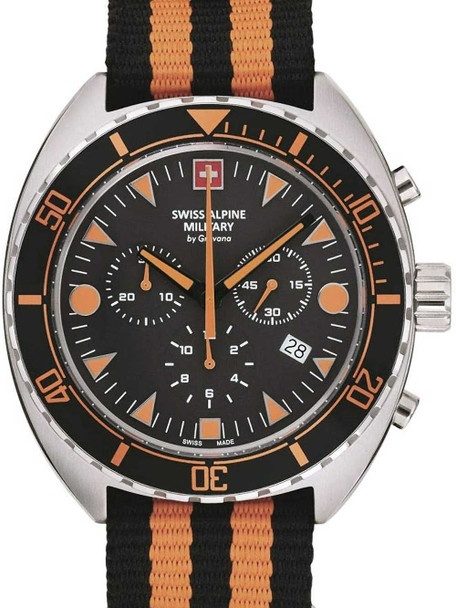 Swiss Alpine Military 7066-9639 turtle chronograph 44mm 10ATM