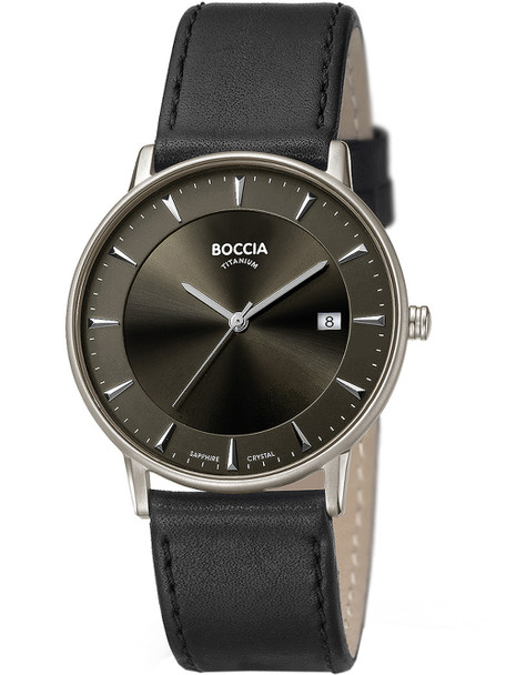 Boccia 3607-01 Men's watch titanium 39mm 5ATM