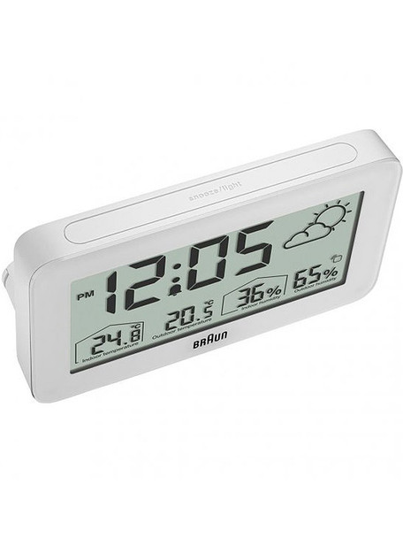 Braun BC13WP digital alarm clock w- weather station