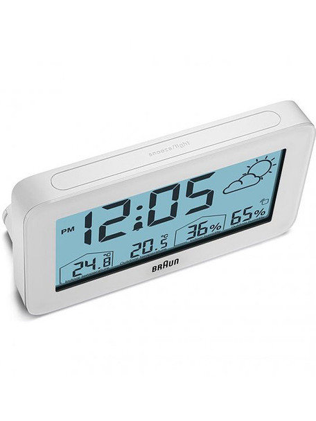 Braun BC13WP digital alarm clock w- weather station