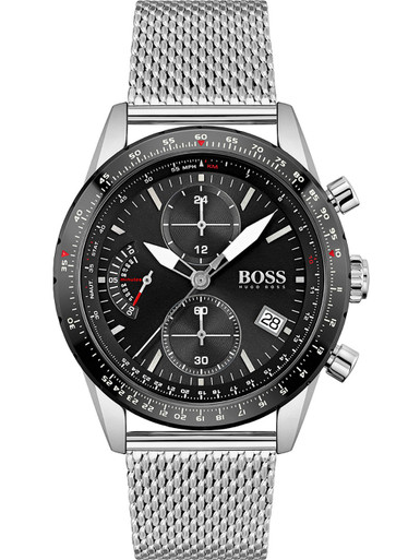 Hugo Boss 1513886 Pilot Edition - 5ATM Genuine | chrono owlica Watches 44mm