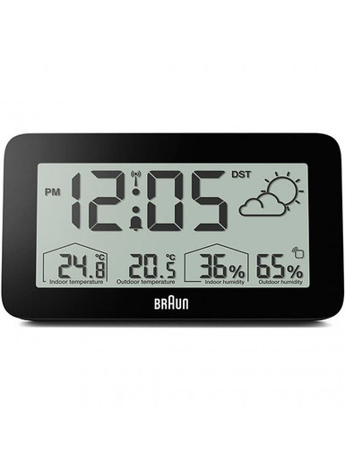 BC13 Braun Digital Weather Station Clock - White – Braun Clocks - US