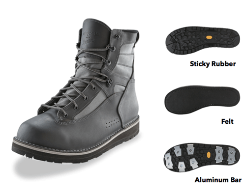 Patagonia Danner Foot Tractor Wading Boots Aluminum Bar