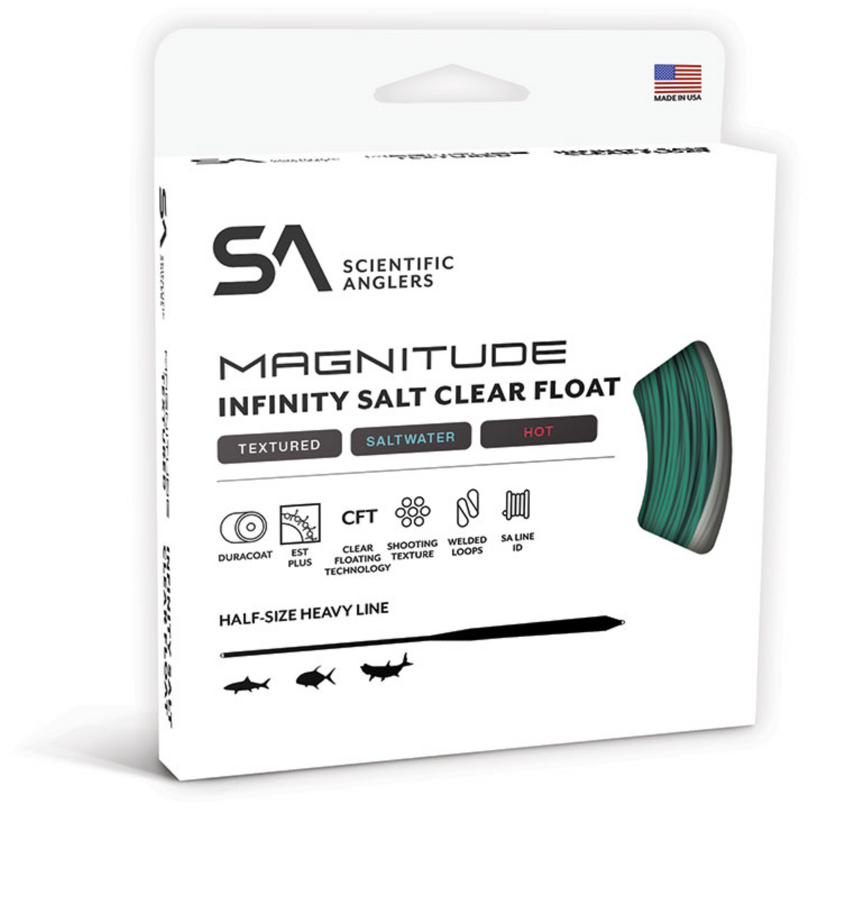 Scientific Anglers Magnitude Textured 12' Clear Tip Infinity Salt Fly Line WF8F