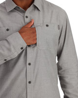 Simms Men's Cutbank Chambray Long Sleeve Shirt Pocket