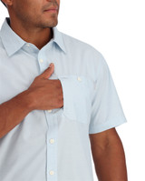 Simms Men's Cutbank Chambray Short Sleeve Shirt Pocket