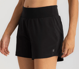 Free Fly Women's Bamboo Lined Active Breeze Short 5" Black