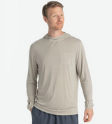 Wyoming Fly Fishing Free Fly Men's Bamboo Lightweight Hoody Sandstone