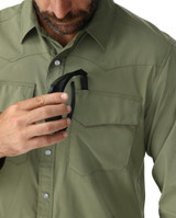 Simms Men's Big Sky Tech Long Sleeve Shirt Sunglass Pocket