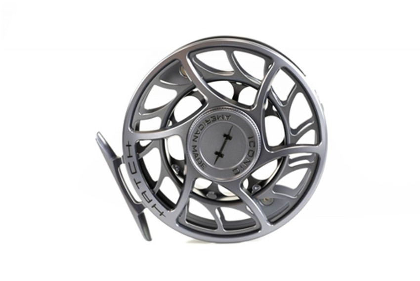 Hatch Iconic 5 Plus Fly Reel Grey/Black / Large Arbor