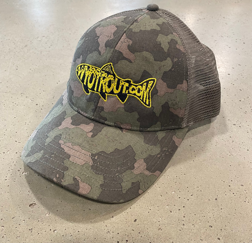 Wyotrout.com Trucker Hat Simms Camo