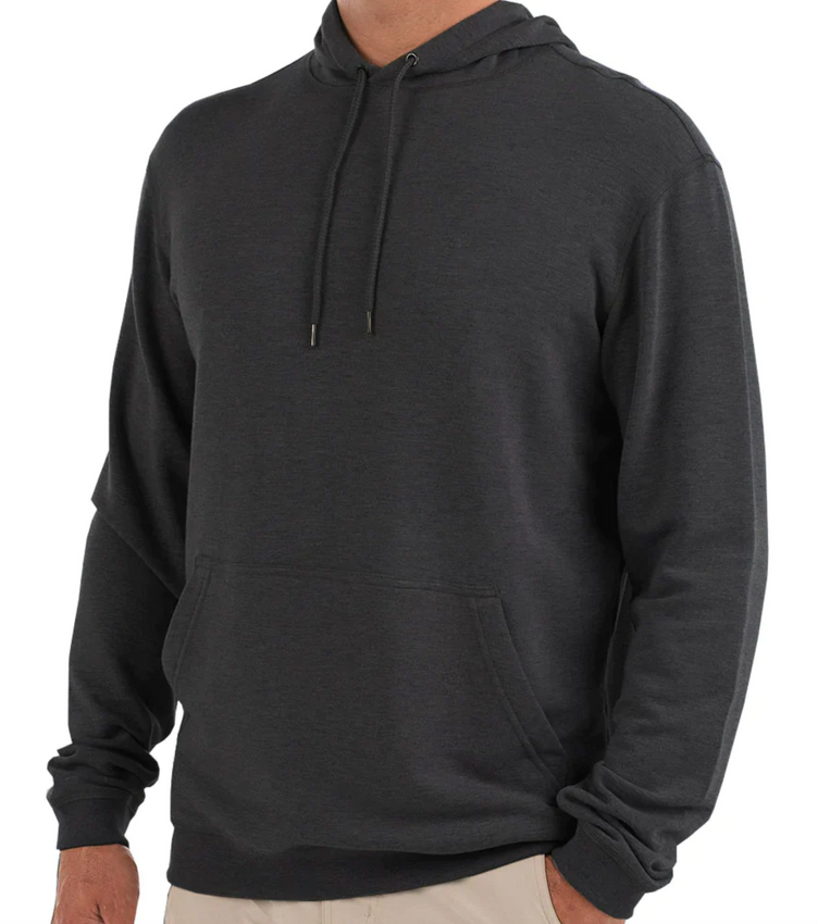 Wyoming Fly Fishing Free Fly Men's Bamboo Fleece Pullover Hoody Heather Black