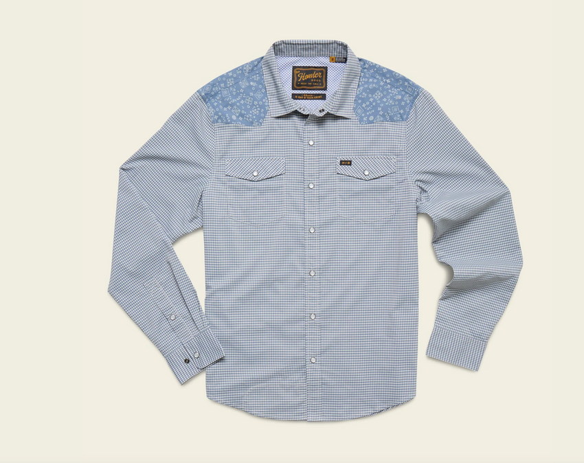 Howler Brothers H Bar B Tech Longsleeve Wild Rag Blue Mirage