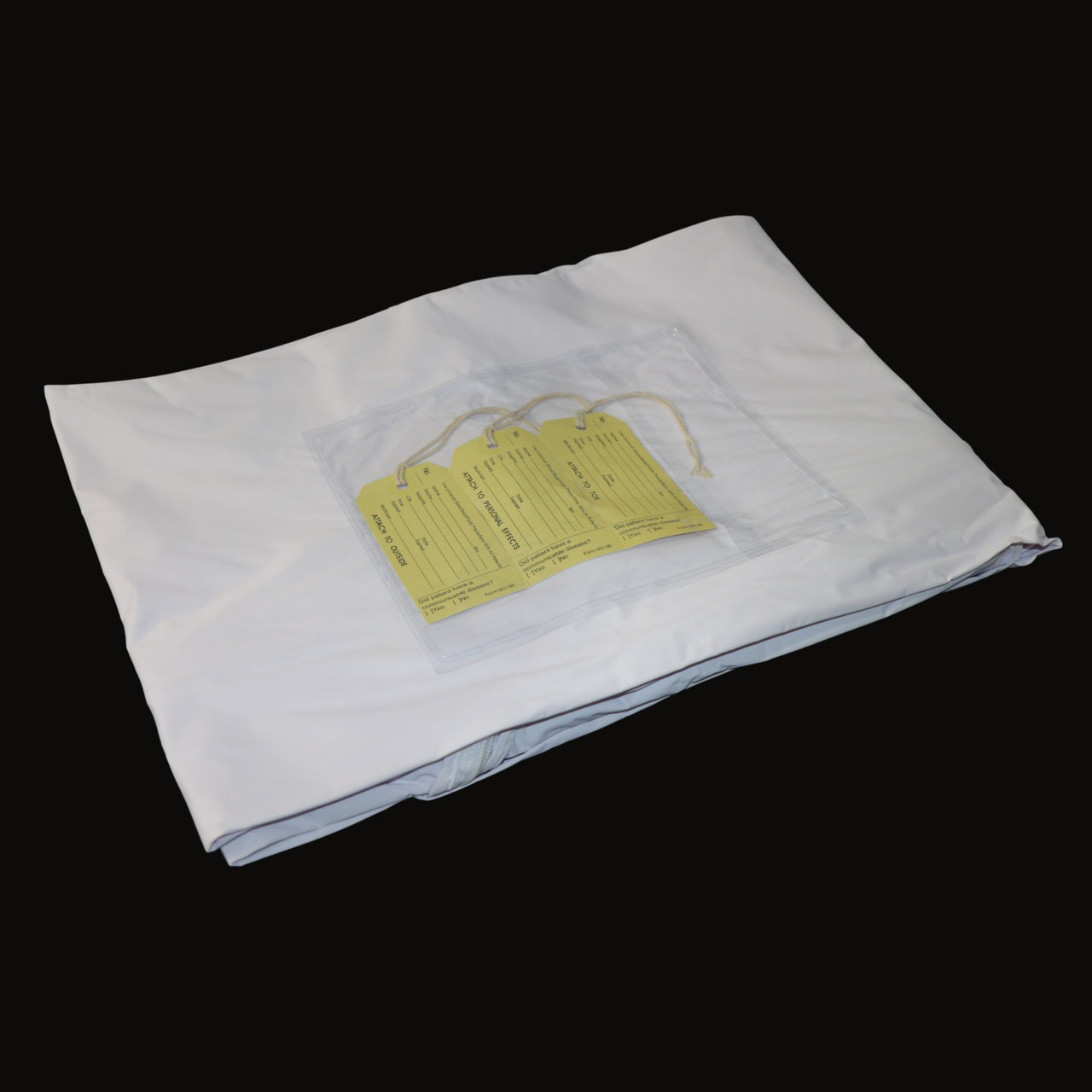 Economy Standard White PVC/Vinyl White Zipper Body Bag
