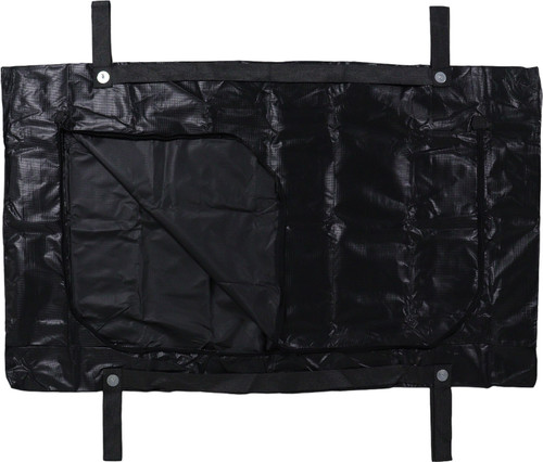 front view of black child-size body bag front view of black child-size body bag