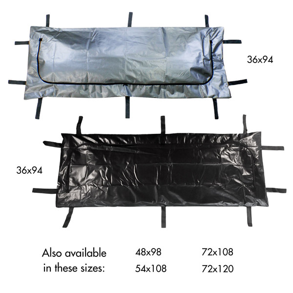 Silver and black  Disaster Bag - 20 Mil - 10 Handle