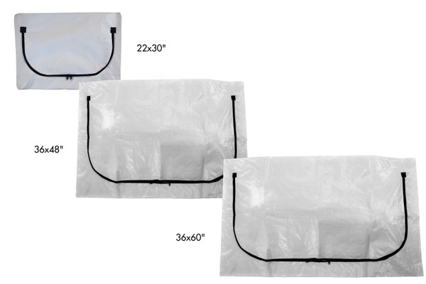 Pet body bags with curved zipper