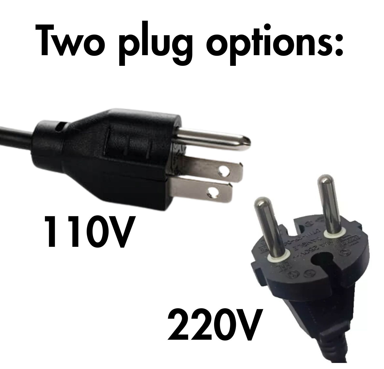 110v and 220v plugs