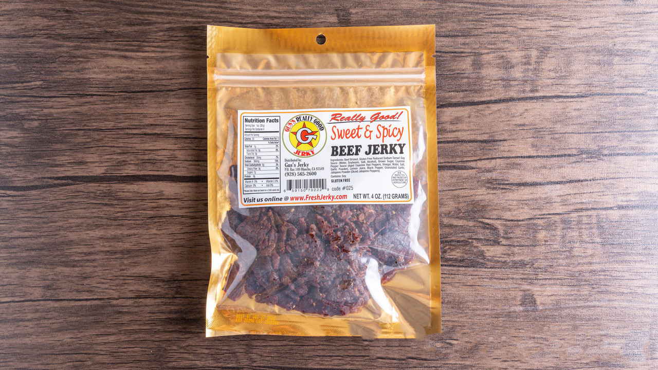 Sweet n' Spicy Beef Brisket Jerky - Gus's Fresh Jerky