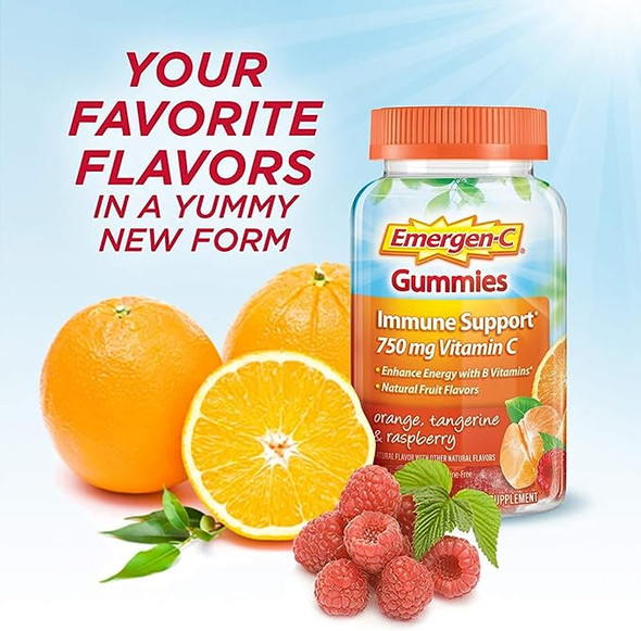 Immune Gummies, Vitamin D plus 750 mg Vitamin C (All option modifier)