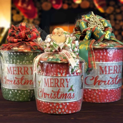 Decorative Merry Christmas Tins