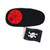 Black felt patch with spider web and pirate flag decorations