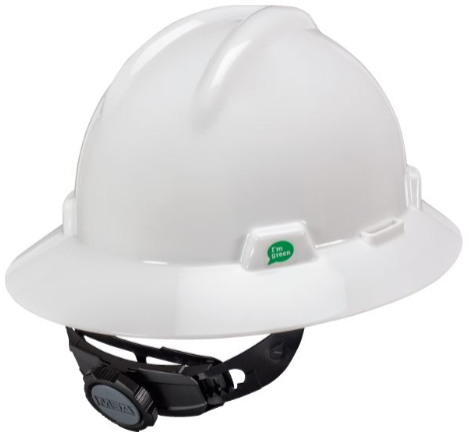 MSA VGard Green Safety Helmet Full Brim Hat & Cap Style PrimeHub